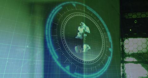 pound symbol on rotating digital lock over data processing display - Download Free Stock Images Pikwizard.com