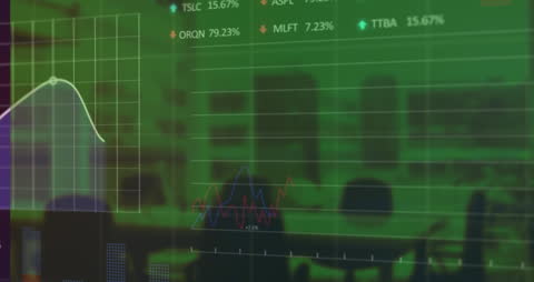 Animated Digital Data with Global Business Interface Imagery