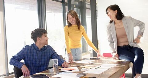 Diverse Coworkers Engaging in Collaborative Planning