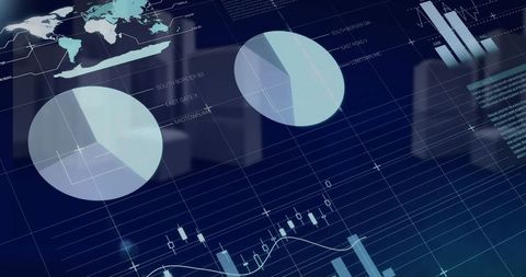 Financial Data Analysis with Global Maps and Charts Visualization - Download Free Stock Images Pikwizard.com