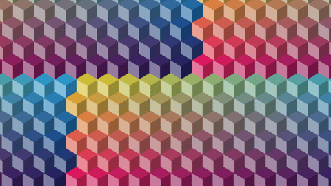 Vibrant Isometric Cubes Repeat Pattern With Gradient Colors - Download Free Stock Videos Pikwizard.com