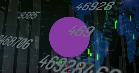 Futuristic Digital Data Processing with Numeric Overlays - Download Free Stock Images Pikwizard.com