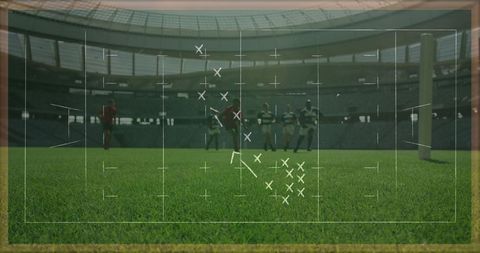 Strategic game plan overlaying soccer players on field
