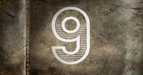 Rustic Number Nine on Weathered Metallic Surface - Download Free Stock Images Pikwizard.com