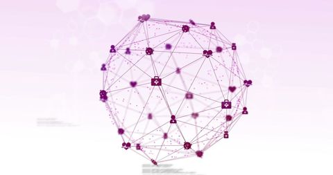 Digital Network Sphere with Healthcare Icons and Connectivity - Download Free Stock Images Pikwizard.com