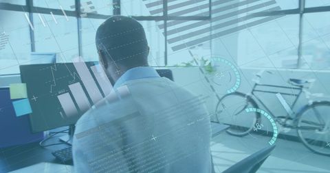 Business Innovation with Futuristic Digital Interface