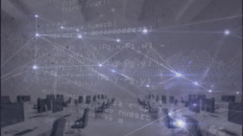 Digital Network Visualization in Modern Workplace Concept