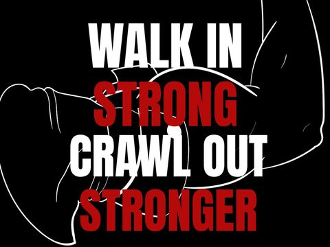 Bold Motivational Fitness Quote on Black Background - Download Free Stock Templates Pikwizard.com