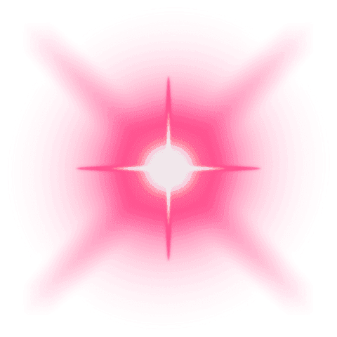 Vibrant Pink Glowing Starburst Vector on Transparent Background
