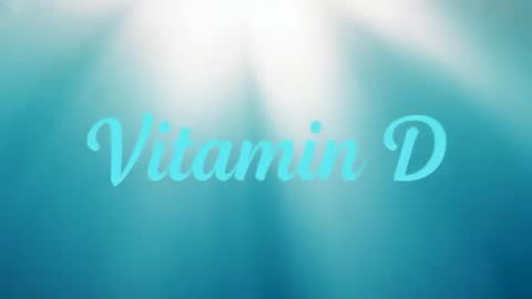 Underwater Sunbeams Revealing Vitamin D Script Floating Toward Surface