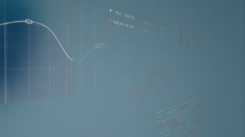 Futuristic Data Interface on Blue Background