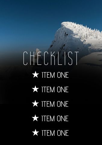 Checklist with Snow-Capped Mountain Background Promoting Achievement - Download Free Stock Templates Pikwizard.com