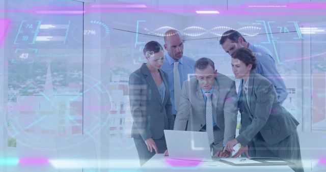 Business Team Analyzing Data on Laptop in Futuristic Office - Download Free Stock Images Pikwizard.com