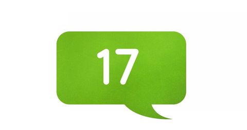 Green Chat Box with Number Seventeen Illustration - Download Free Stock Images Pikwizard.com