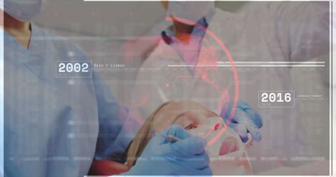 Pediatric dental exam with modern diagnostic technology theme