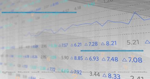 Digital Stock Market Data Against Skyscraper Background - Download Free Stock Images Pikwizard.com