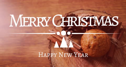 Merry Christmas and Happy New Year Animation with Decorations