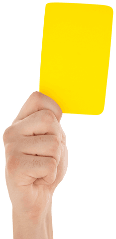 referee hand holding transparent yellow card isolated white background - Download Free Stock Videos Pikwizard.com