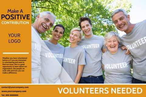 Diverse group of cheerful volunteers in community engagement
