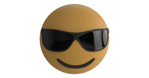 Cool Sunglasses Emoji Icon on White Background - Download Free Stock Images Pikwizard.com