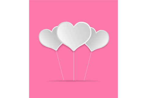 Transparent Heart Balloons on Pink Background for Valentine's Day - Download Free Stock Videos Pikwizard.com