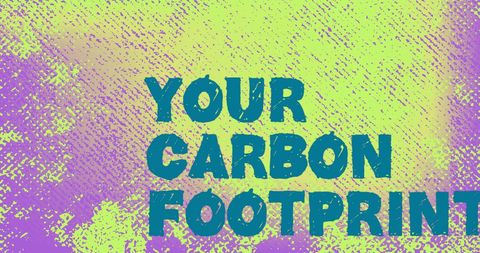 Colorful graphic highlighting carbon footprint importance