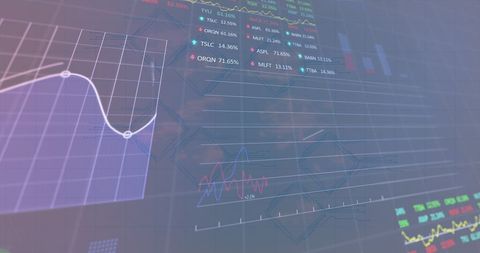 Dynamic Financial Data Display with Stock Trends and Statistics - Download Free Stock Images Pikwizard.com