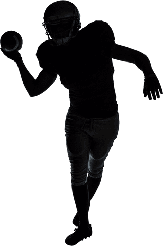 dynamic transparent silhouette of american football athlete - Download Free Stock Videos Pikwizard.com