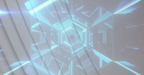 Futuristic Geometric Tunnel with Digital Effects - Download Free Stock Images Pikwizard.com