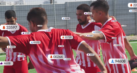 Soccer Players Embracing Social Media Network on Field