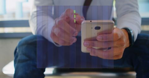 Businessman Analyzing Data on Smartphone with Infographic Overlay - Download Free Stock Images Pikwizard.com