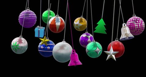 Colorful Christmas Ornaments with Holiday Decorations - Download Free Stock Images Pikwizard.com