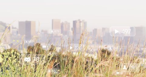 Digital Social Media Integrated Urban Landscape - Download Free Stock Images Pikwizard.com