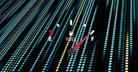 Digital Fuel Gauge Overlay on Technological Background - Download Free Stock Images Pikwizard.com