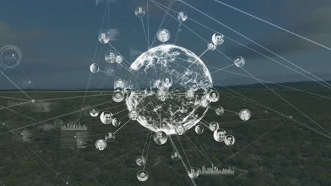 Global Connections Network Digital Interface Animation