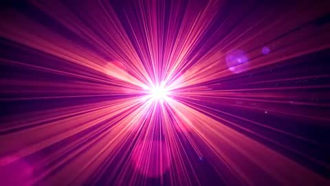 Energetic Neon Intensity: Central Radial Light Burst Animation