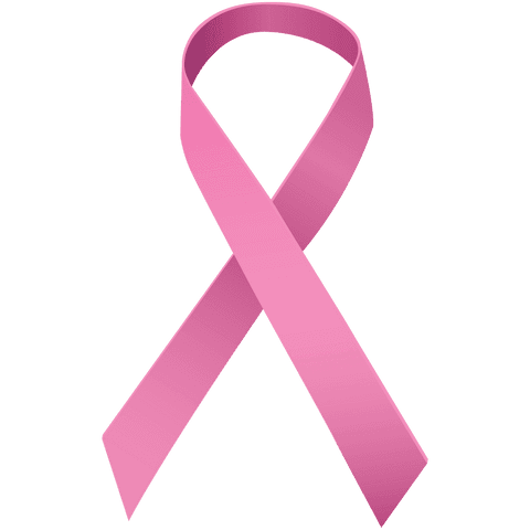 Pink Ribbon on Transparent Background: Breast Cancer Awareness Symbol