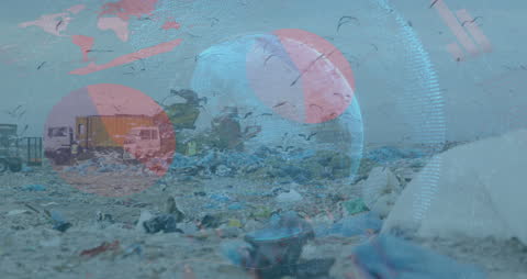Globe Animation with Waste Management and Data Visualization