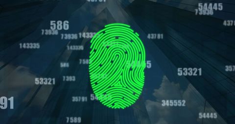 Biometric technology with digital fingerprint security overlay