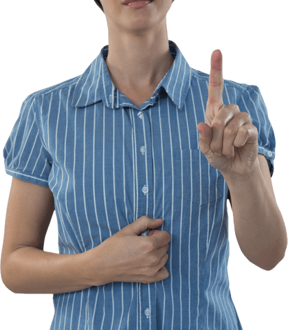 Businesswoman Gesturing Touch on Transparent Background - Download Free Stock Videos Pikwizard.com
