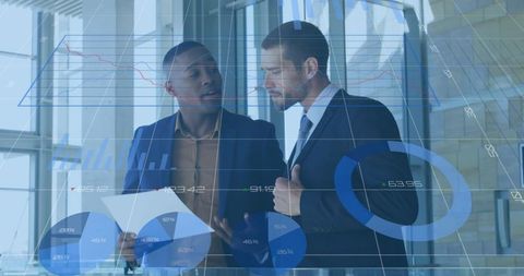 Diverse Businessmen Discuss Financial Strategies in Modern Office - Download Free Stock Images Pikwizard.com