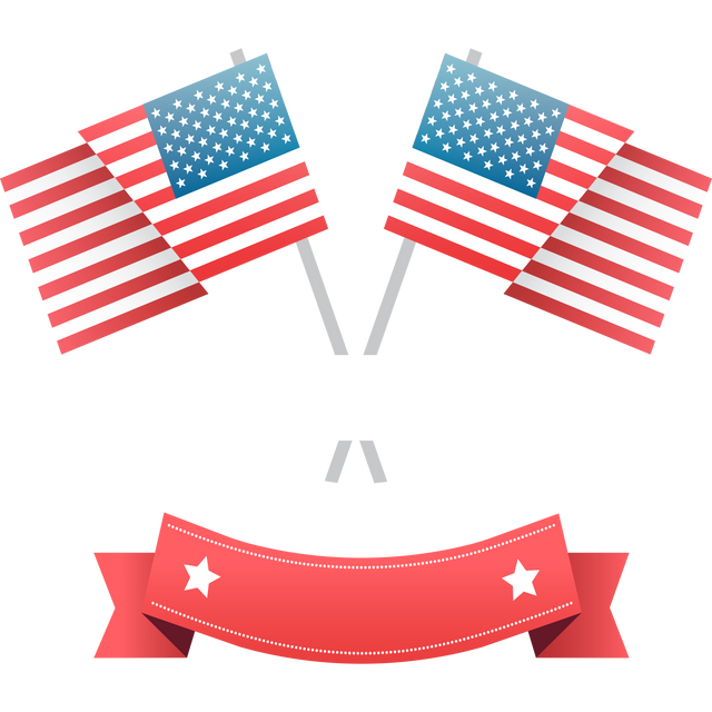 Crossed United States Flags with Banner on Transparent Background - Download Free Stock Videos Pikwizard.com