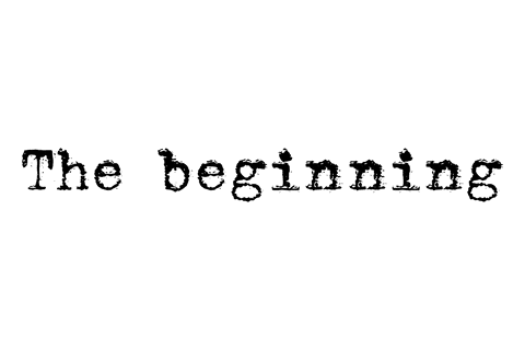 Digital beginning text on transparent background