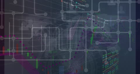 Abstract Overlay of Digital Data and Technology Shapes