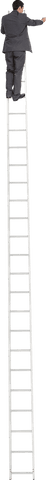 transparent businessman standing on ladder writing - Download Free Stock Videos Pikwizard.com