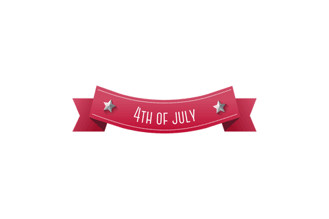 Transparent 4th of July Ribbon with Red and Silver Design - Download Free Stock Videos Pikwizard.com