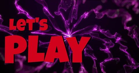 Bold 'Let's Play' Text with Neon Waves in Background - Download Free Stock Images Pikwizard.com