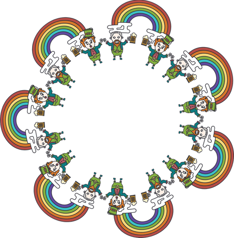 St. Patrick's Day Leprechauns with Rainbows on Transparent Background - Download Free Stock Videos Pikwizard.com