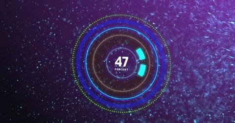 Data Processing Circle with Futuristic Digital Display - Download Free Stock Images Pikwizard.com