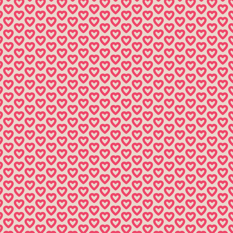 Red hearts pattern on transparent background for design use